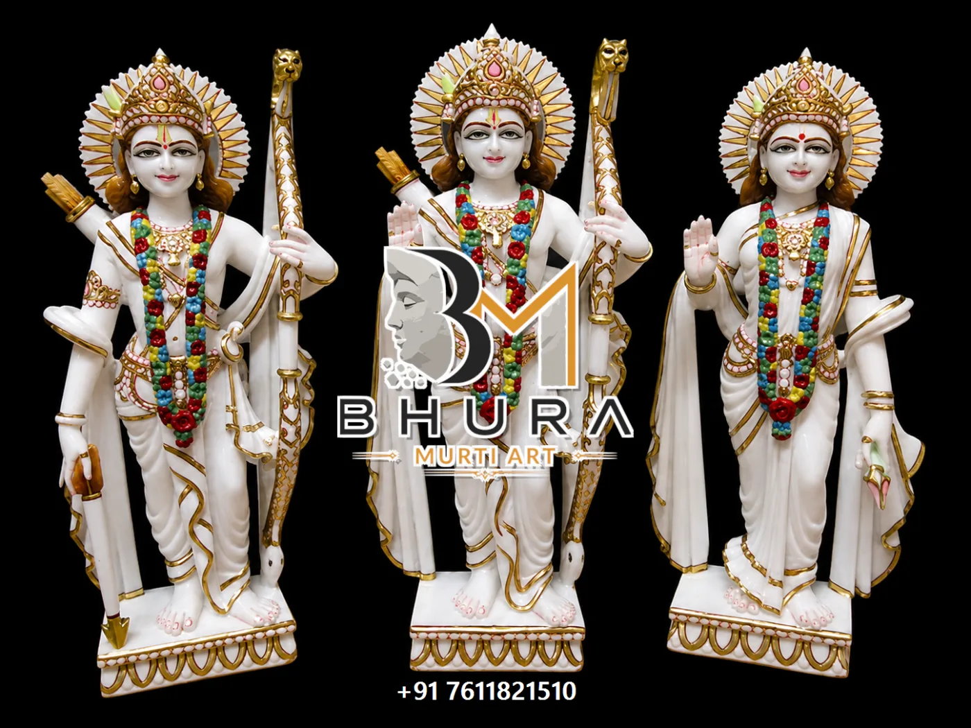 Ayodhya Ram Darbar Statue Collection - handcrafted marble design view 5