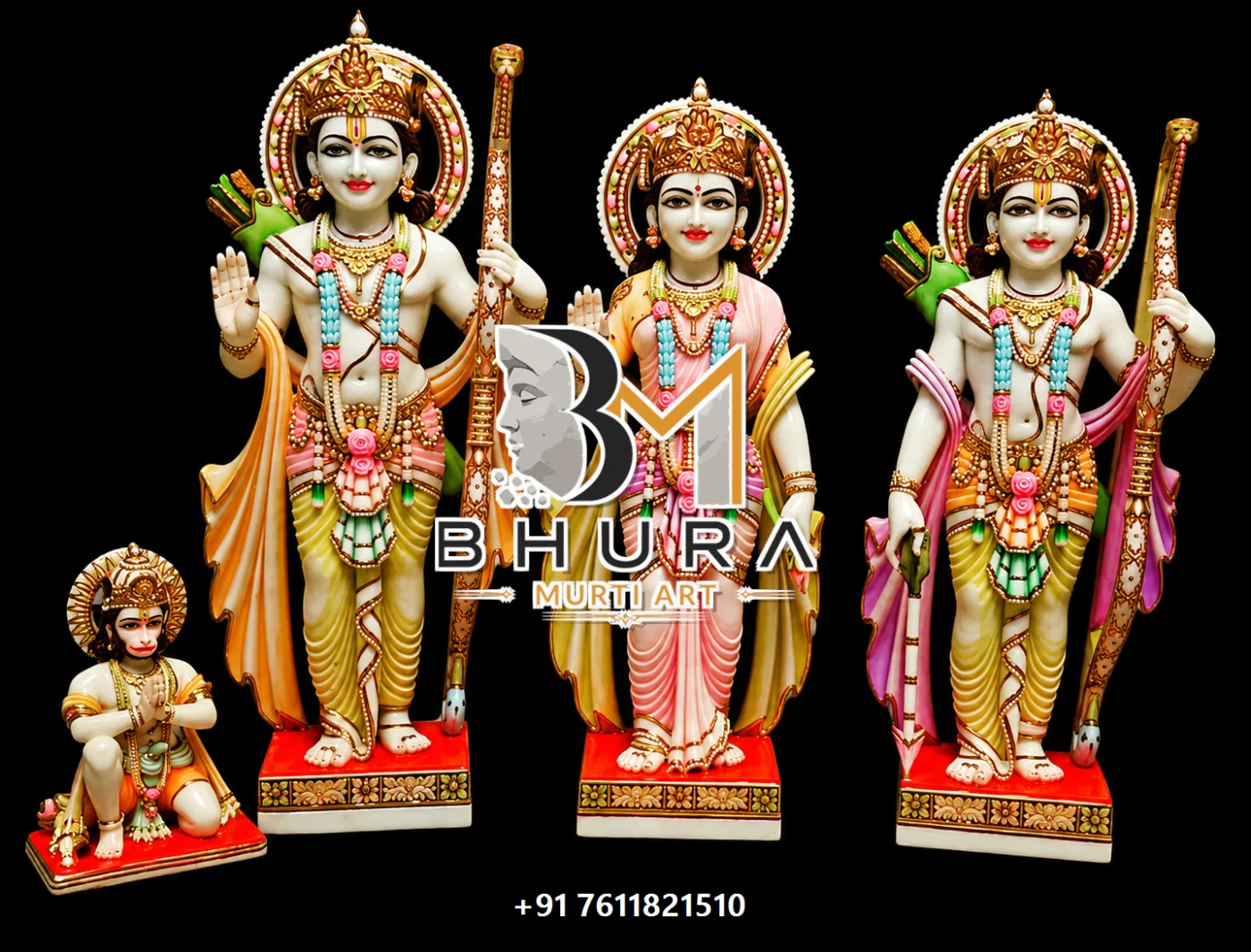 Custom-Made Ram Darbar Idol Collection - handcrafted marble design view 2