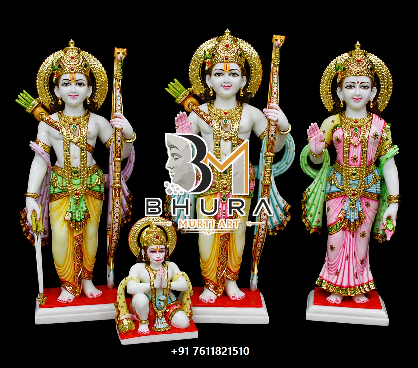 Custom-Made Ram Darbar Idol Collection - handcrafted marble design view 5