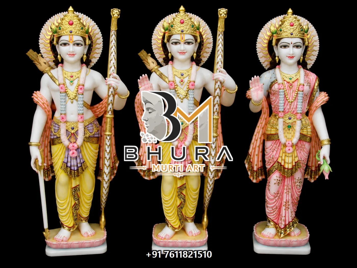 Premium Ram Sita Darbar Sculpture Collection - handcrafted marble design view 5