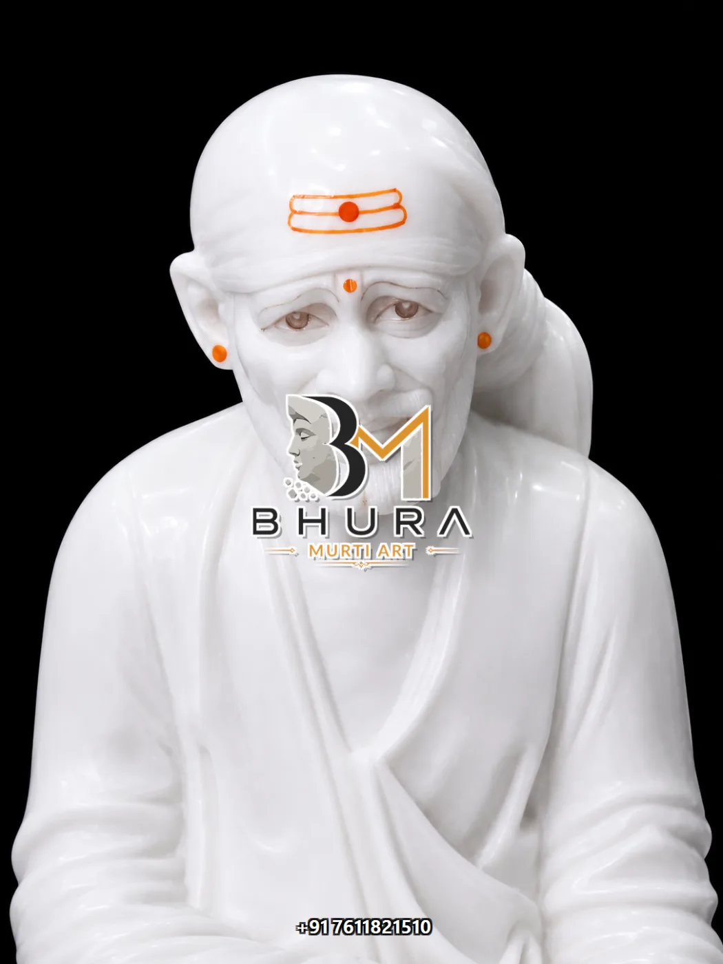 Premium Sai Baba Marble Sculpture Collection - handcrafted marble design view 2