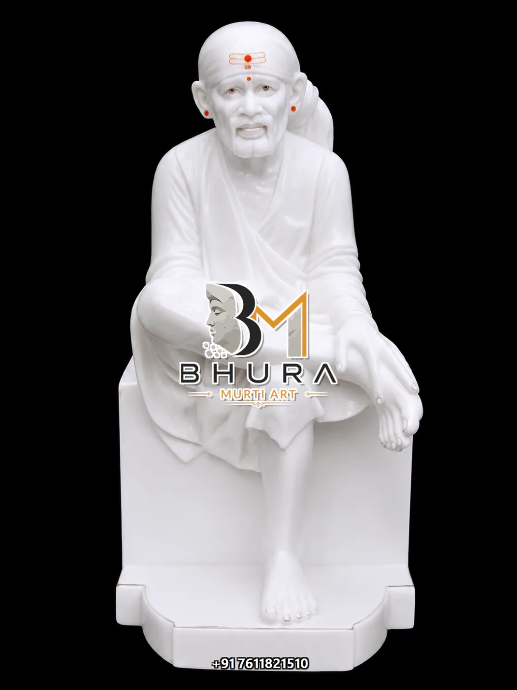Devotional Shirdi Sai Baba Murti Collection - handcrafted marble design view 5