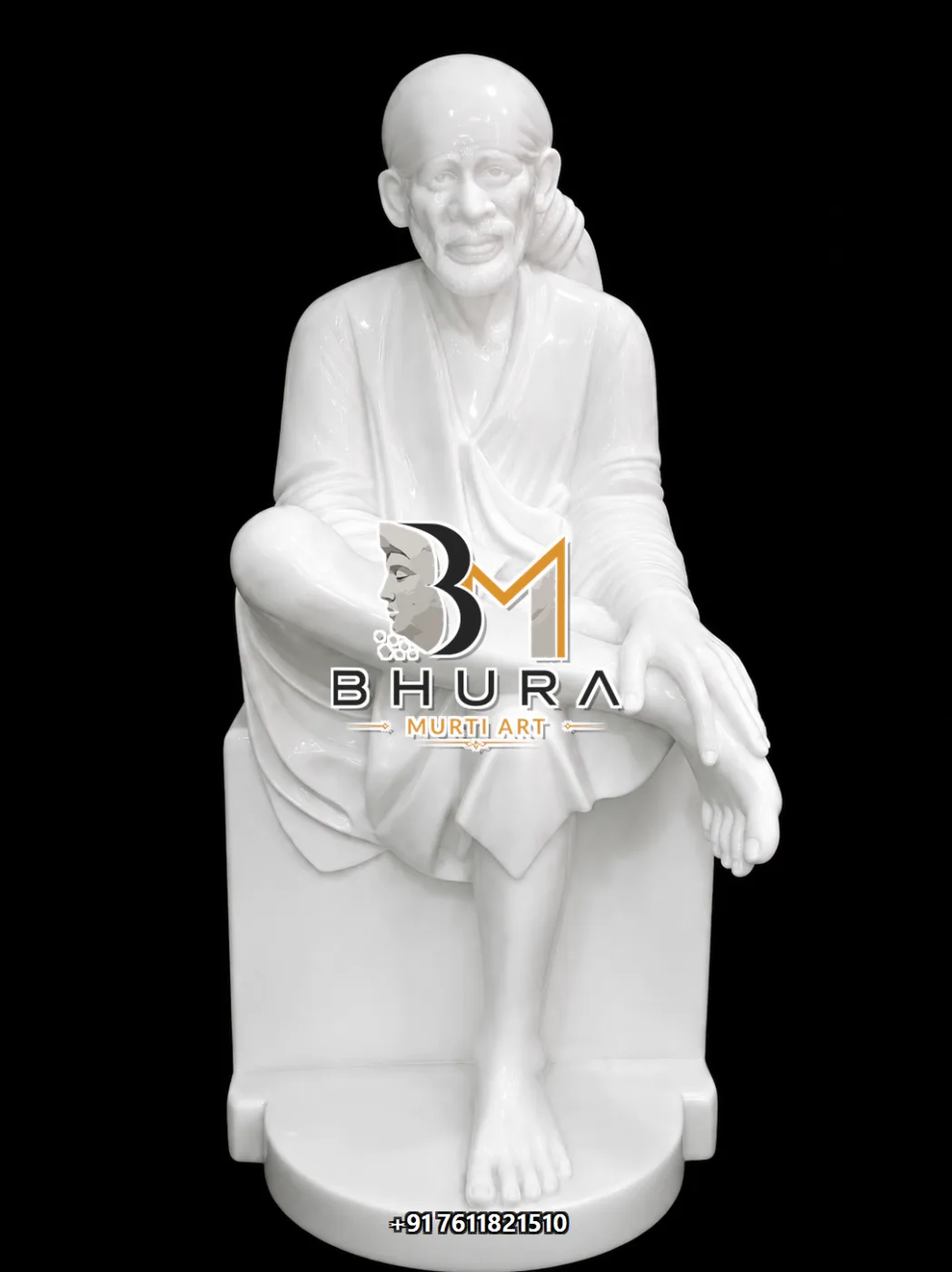 Traditional Shirdi Sai Baba Idol Collection - handcrafted marble design view 5