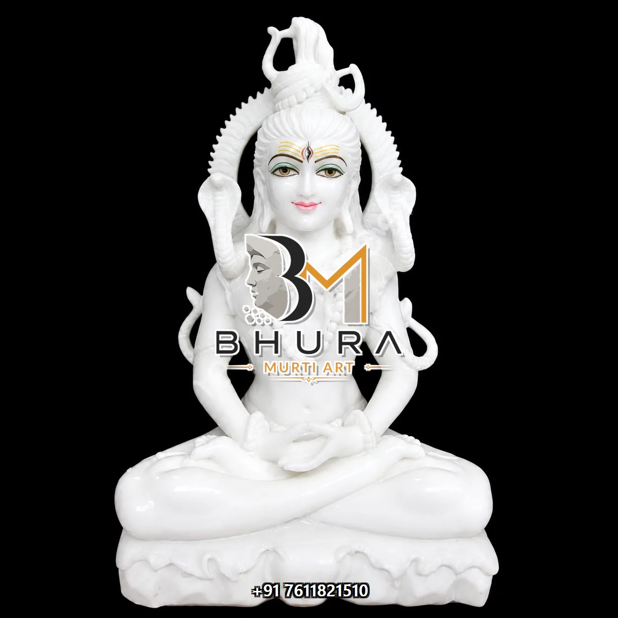 Spiritual Shiv Shankar Marble Statue Collection - handcrafted marble design view 2