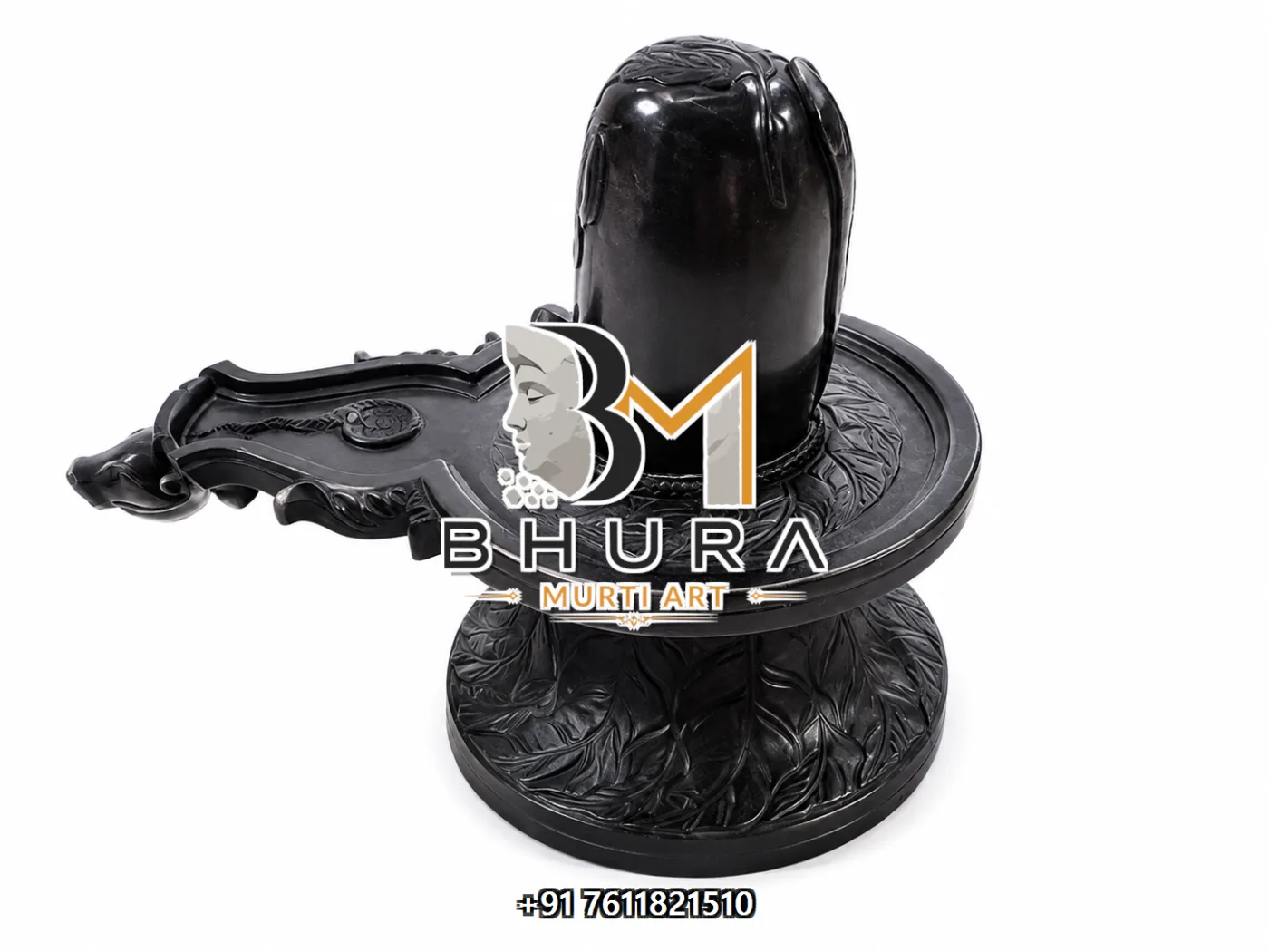 Divine Mahadev Shivling Marble Murti Collection - handcrafted marble design view 2