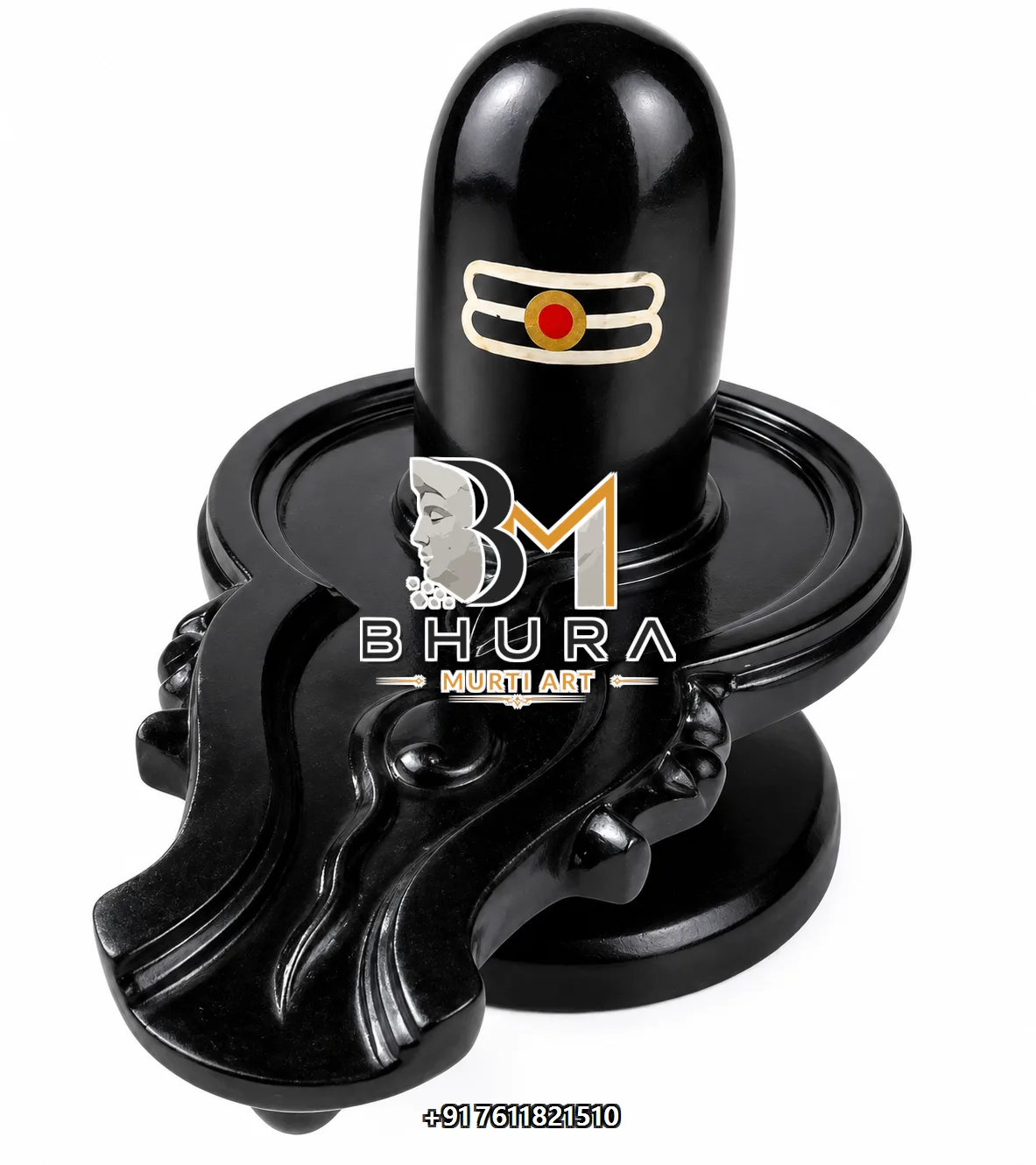 Divine Mahadev Shivling Marble Murti Collection - handcrafted marble design view 4