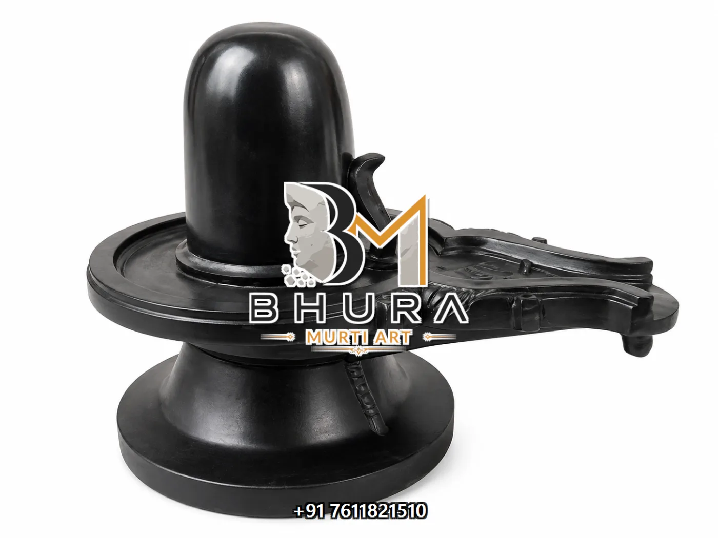 Temple-Style Shivling Marble Idol Collection - handcrafted marble design view 2