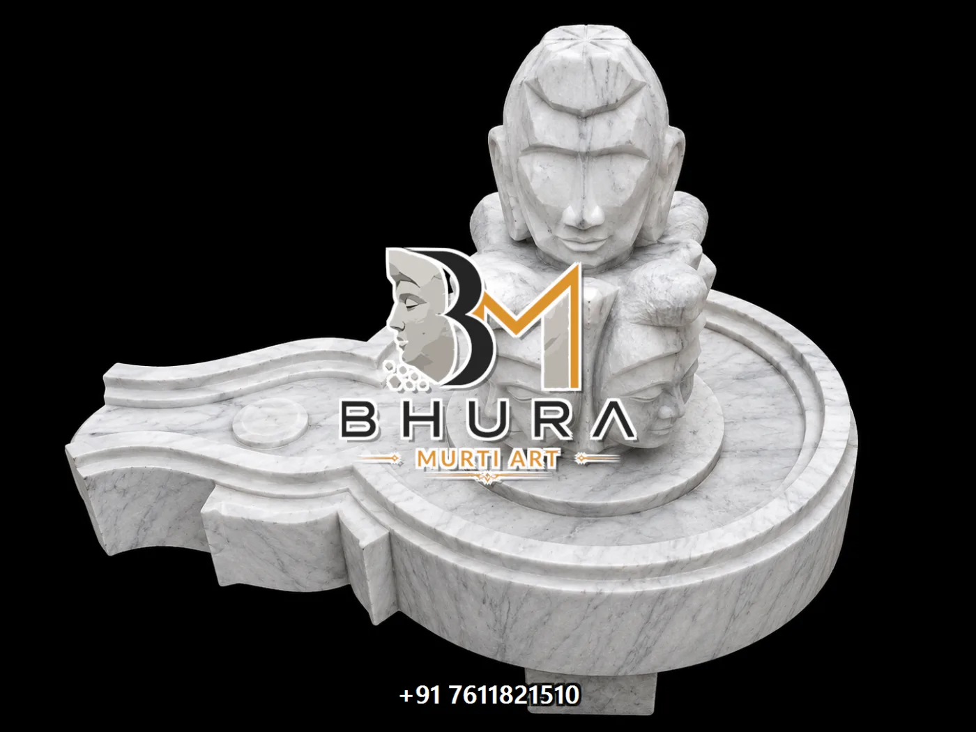 Elegant Mahadev Shivlingam Murti Collection - handcrafted marble design view 2