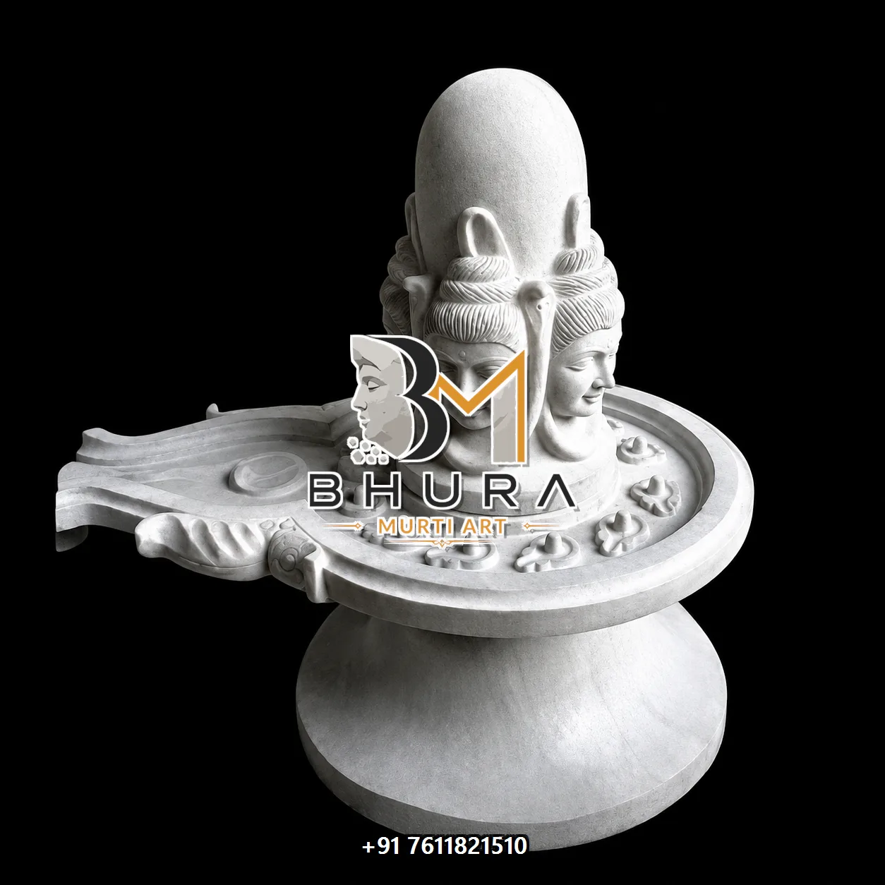 Elegant Mahadev Shivlingam Murti Collection - handcrafted marble design view 4