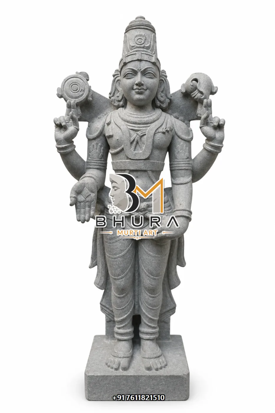 Handcrafted Tirupati Balaji Marble Statue Collection - handcrafted marble design view 2