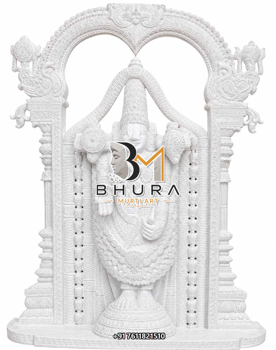 Divine Srinivasa Venkateswara Statue Collection - handcrafted marble design view 4