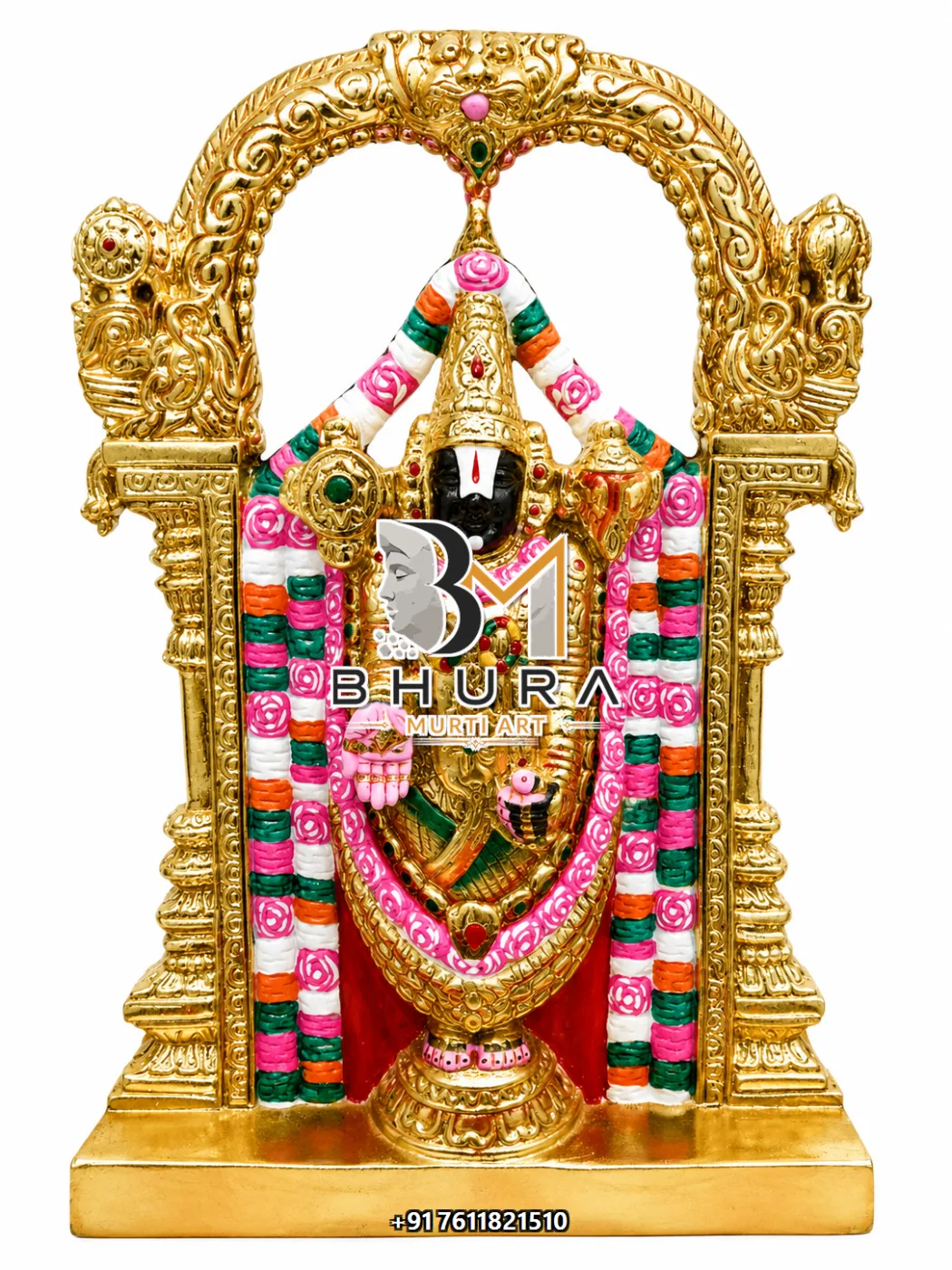 Premium Lord Venkateswara Marble Murti Collection - handcrafted marble design view 3