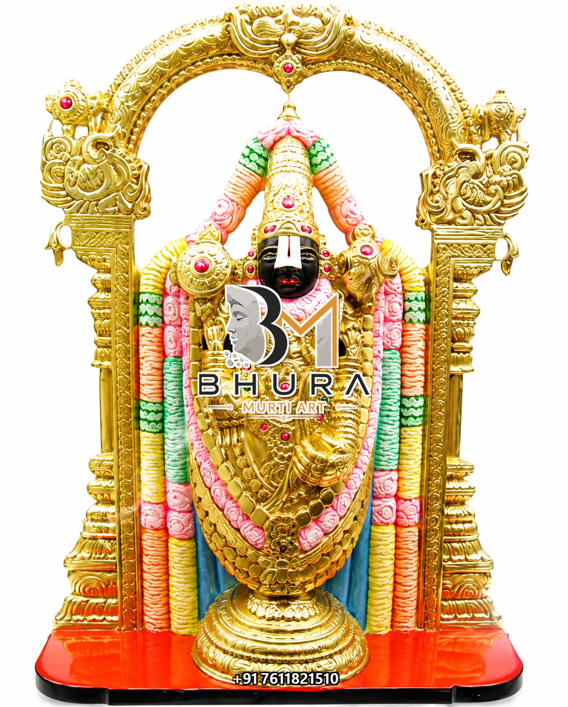 Custom-Made Tirupati Balaji Statue Collection - handcrafted marble design view 5