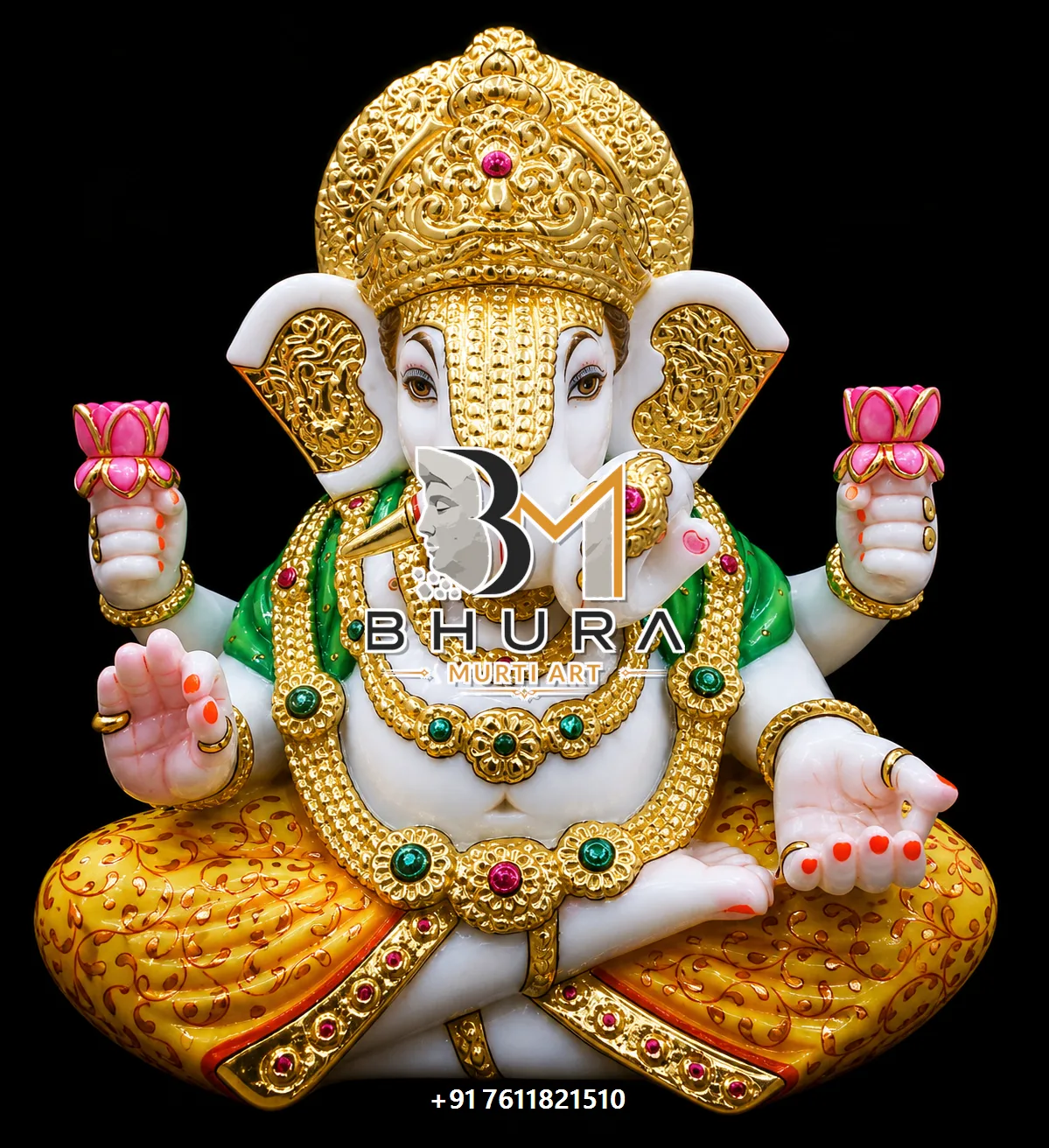 White Marble Ganesha Royal Variant Collection